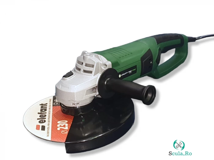 Polizor unghiular (flex) Craft-Tec, 2600W, diametru disc 230mm, 6000RPM
