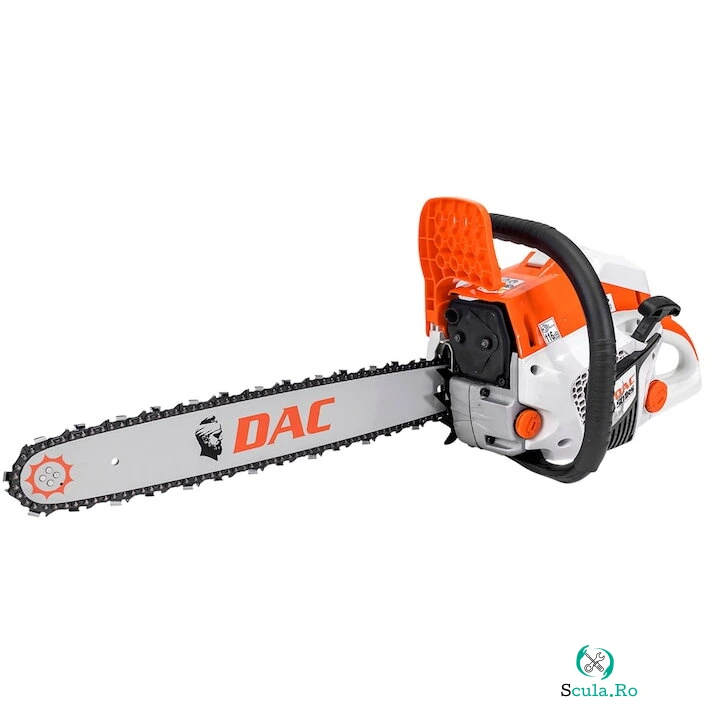 Ruris Drujba (motofierastrau) cu lant pe benzina Ruris DAC 501RS, Putere 3.6 CP, 49.3 CC, Motor 2 timpi, Lungime sina 45 cm, Alb-portocaliu