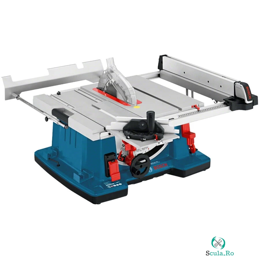 BOSCH Fierastrau circular de banc Bosch Professional GTS 10XC,2100 W, 254 mm diametru panza, 3200 RPM, 47grade S-1grad D reglare unghi inclinare, 79 mm inaltime taiere 90 grade, accesorii incluse, Albastru-Argintiu la 4,639.84 lei ron