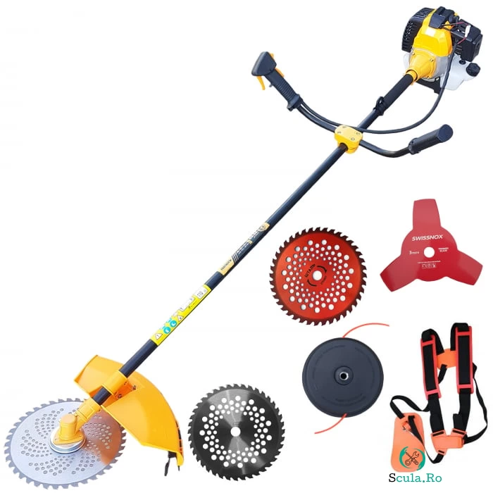 Motocoasa de umar DX 56, 6CP, Motor pe Benzina + Set Complet de Accesorii la 446.00 lei ron