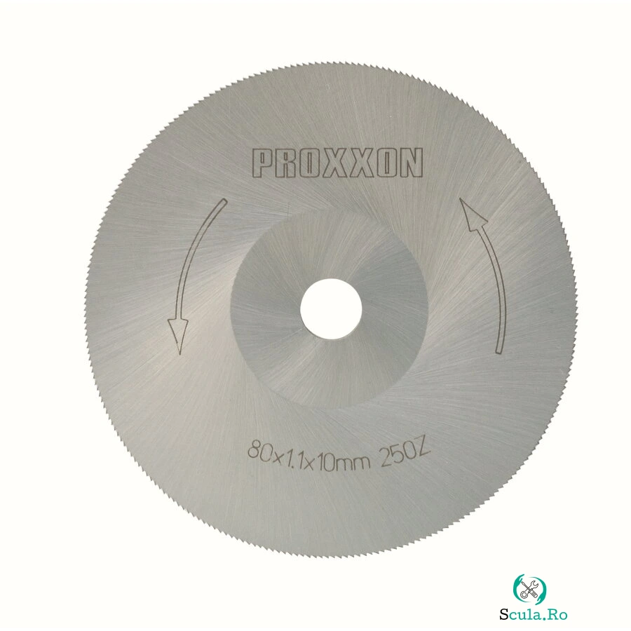 Proxxon Disc din otel HSS, 80mm, 250 dinti, Proxxon 28730 la 180.65 lei ron