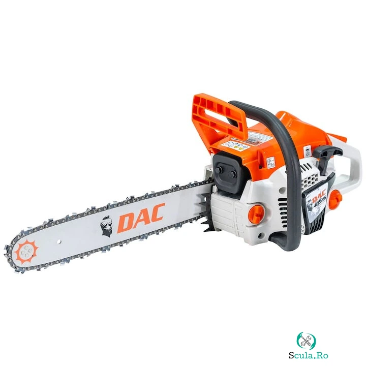 Ruris Motoferastrau Ruris DAC 405RS, drujba cu lant pe benzina, putere 2.7 CP, 40.2 CC, motor Tez, lungime sina 40 cm, lant 3/8 1.3 PM, rezervor combustibil 410 ml