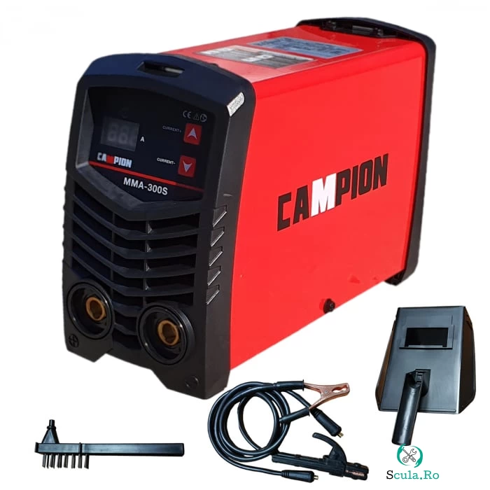 Invertor sudura tip Invertor CAMPION MMA 300S , Accesorii Incluse, Electrozi 1.6-5mm, Usor Manevrabil la 441.00 lei ron