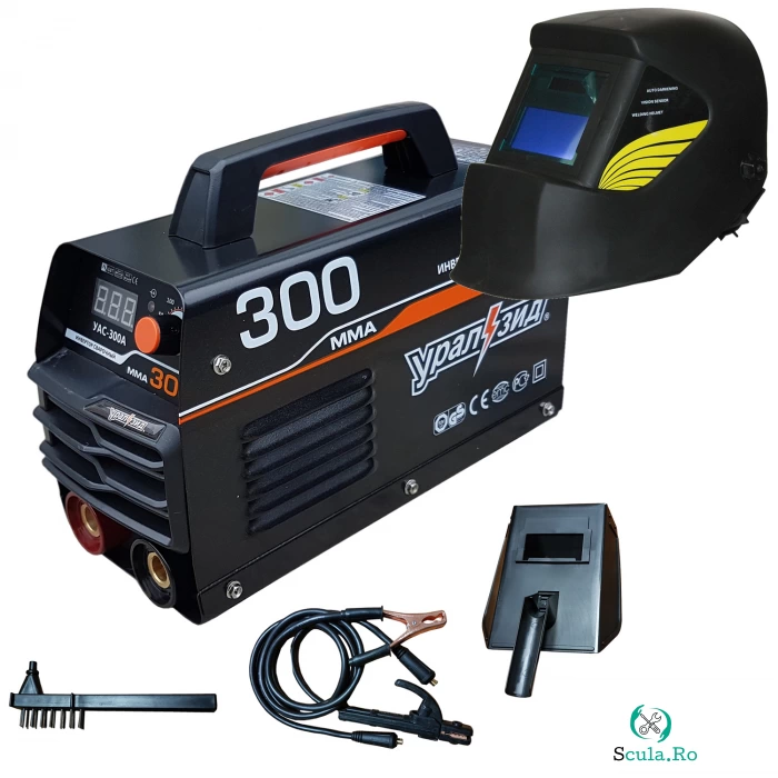 Aparat de Sudura - Invertor MMA 300A URALZID + Masca Automata,cu cristale lichide, Accesorii Incluse la 640.00 lei ron