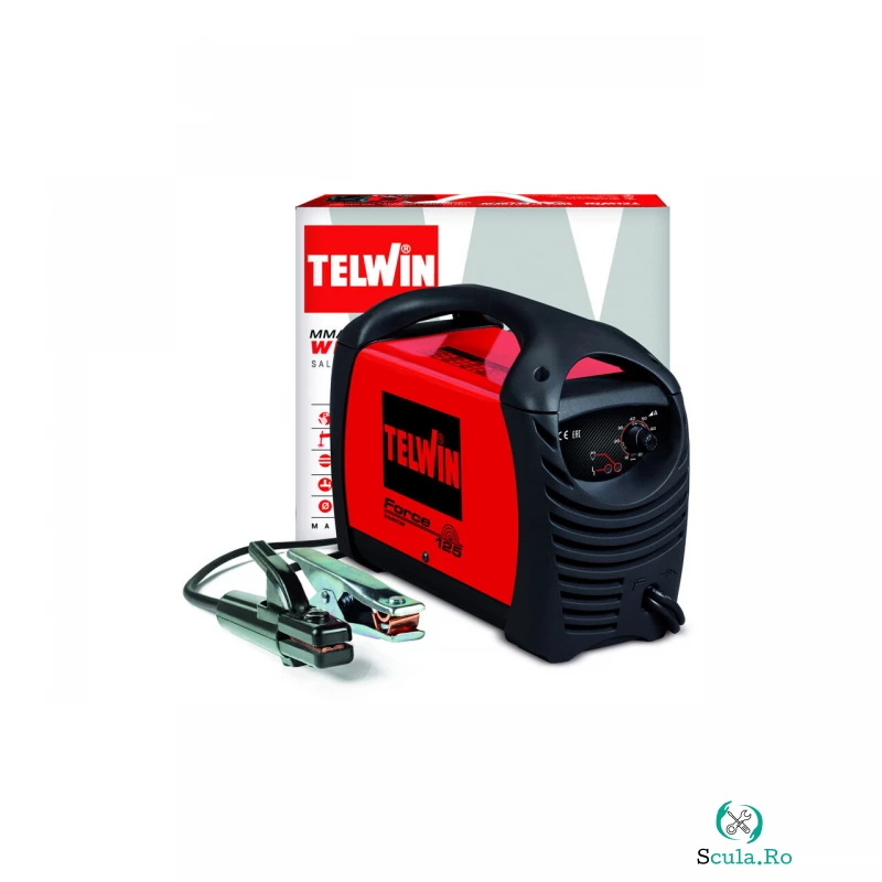 Invertor de sudura Telwin, tip FORCE125 ACD, cu accesorii, curent maxim 80 A, 230 V la 840.99 lei ron