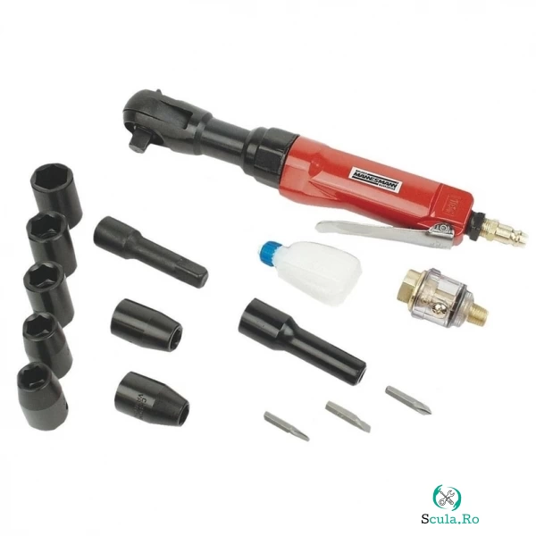 Cheie pneumatica cu clichet Mannesmann 1531,1 2 , 6 bari, 70 Nm, set 15 piese
