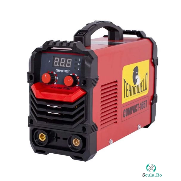 Invertor sudura MMA Tehnoweld COMPACT-165T, 160 A, electrozi 1.6-4 mm, cu accesorii la 569.00 lei ron