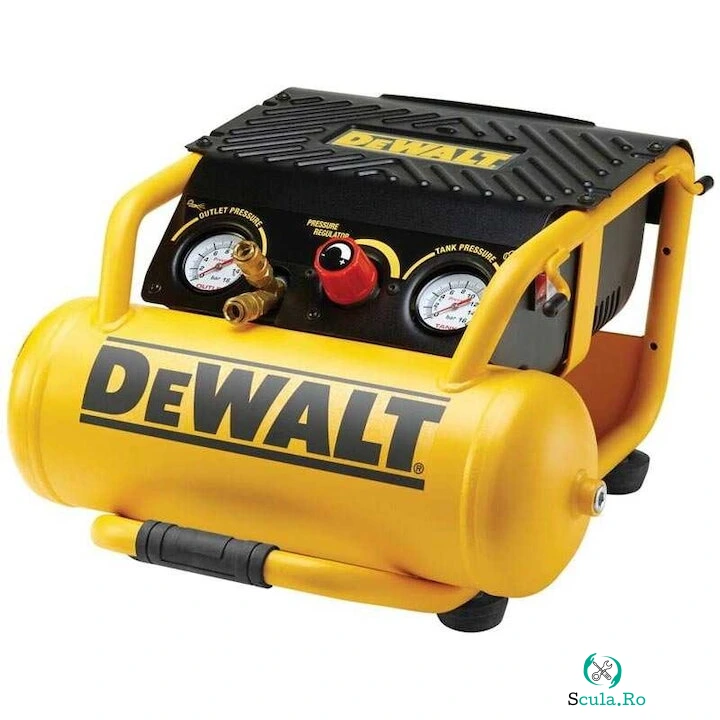 Dewalt Compresor aer DeWALT DPC10RC, 1500 W, 2 CP, 216 l/min debit aer, 10 bar presiune maxima, 10 l capacitate rezervor la 1,895.99 lei ron