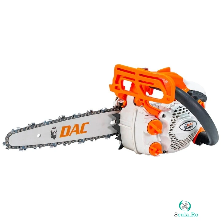 Ruris Motoferastrau Ruris DAC 201RS, drujba cu lant pe benzina, putere 1.5 CP, 25.4 cm3, motor Tez, lungime sina 30 cm, lant 3/8 1.3 PM, rezervor combustibil 190 ml