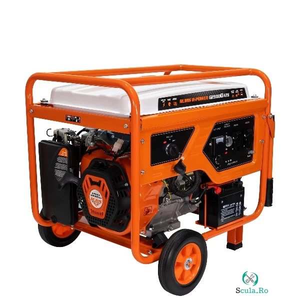 Generator de curent RURIS R-Power GE 9000 ATS, motor benzina, 4T, 445 CC, 15 CP, putere nominala 7000 W, AVR, 2 prize AC 220V la 3,834.00 lei ron