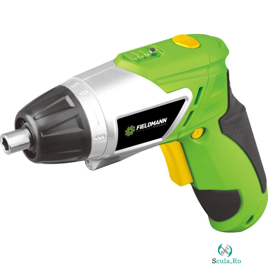 Fieldmann Surubelnita electrica, Fieldmann, Li-Ion, 3.6 V, 1300 mAh, Verde-Negru