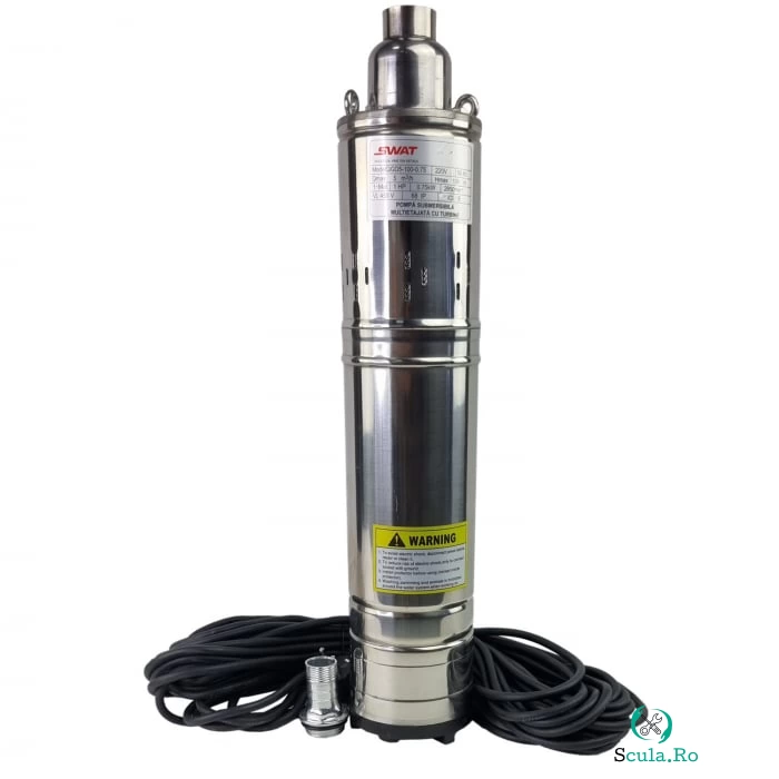 Pompa tun submersibila inox YPAN (SWAT), 4.8m3 ora, 1500w, 100 metri refulare, consum redus, racord inclus