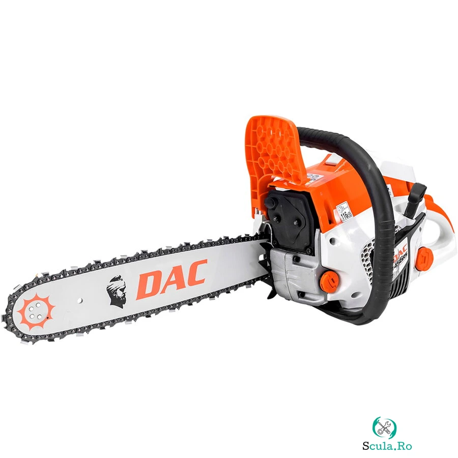 Ruris Drujba (motofierastrau) cu lant pe benzina Ruris DAC 456RS, putere 3 CP, 45 CC, motor 2 timpi, lungime sina 40 cm, lant 325 1.5 RS, rezervor combustibil 590 ml
