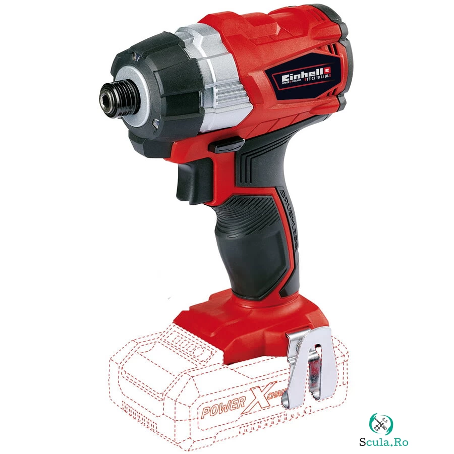 Einhell Surubelnita fara fir cu impact Einhell Power X-Change TE-CI 18 Li Brushless Solo, 18 V, 180 Nm, nu include acumulator